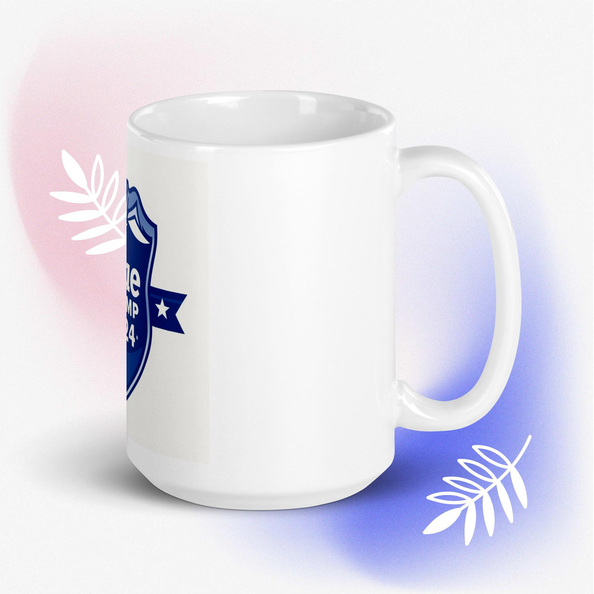 Blue for Trump White glossy mug