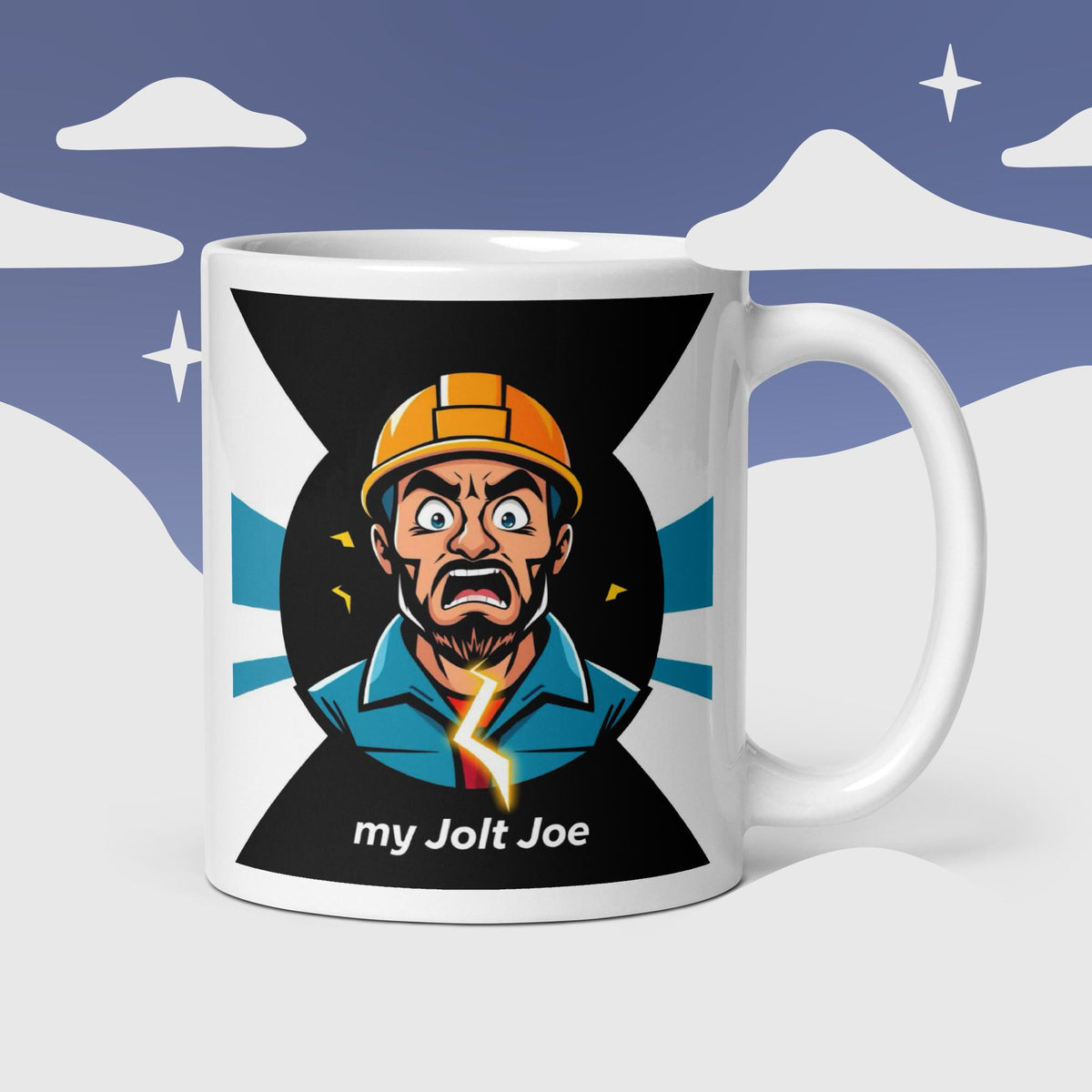 Jolt Joe White glossy mug