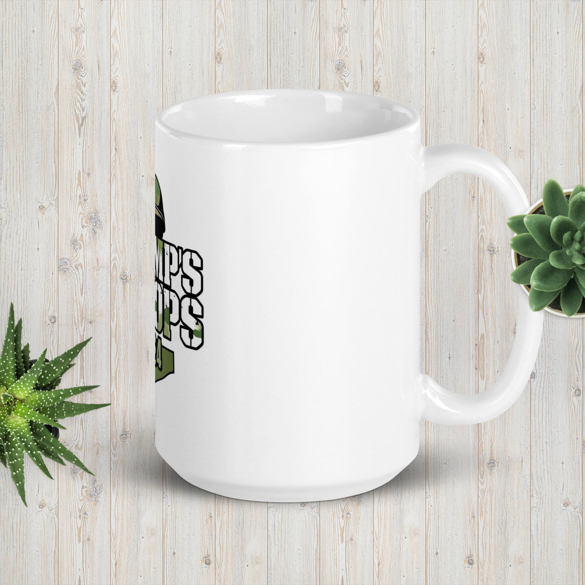 Trumps troops White glossy mug